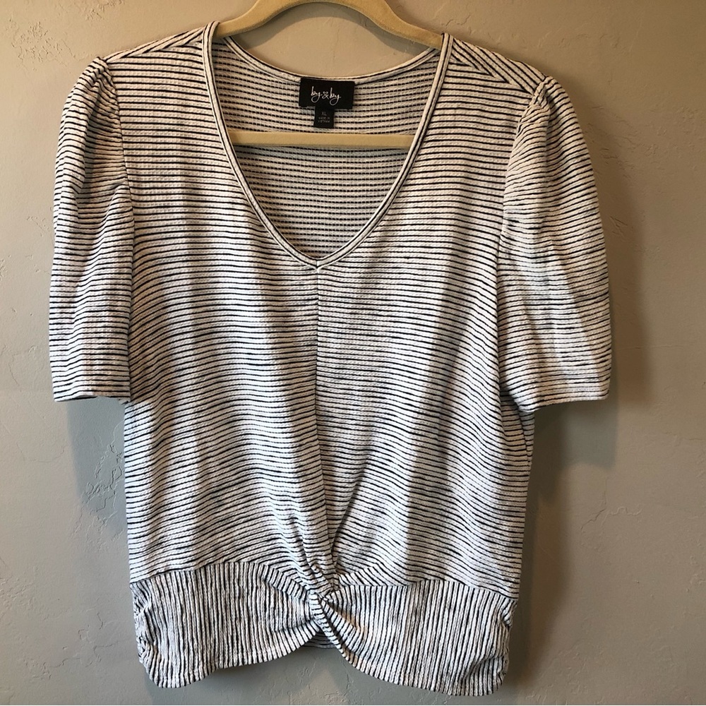 By & By Black and White Top